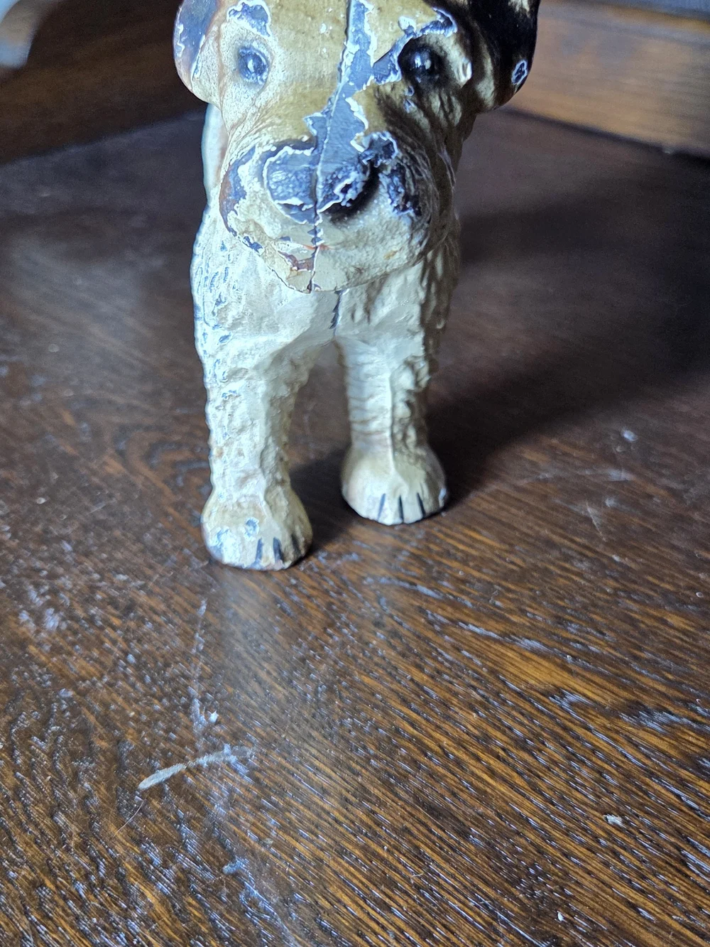 Vintage Dog Figurine with Tan, Brown and Black Coat